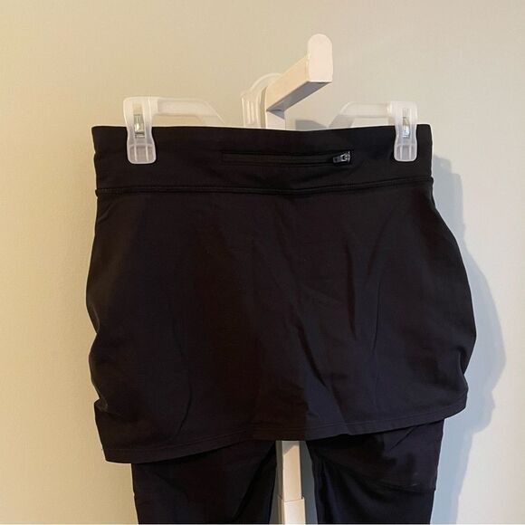 Athleta Black Skirt Leggings Skeggings Athletic Wear - Picture 4 of 5